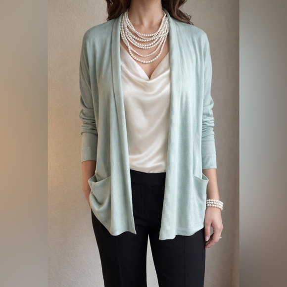 Ann Taylor Factory Sweaters - Ann Taylor Factory Soft Sage Green Cardigan